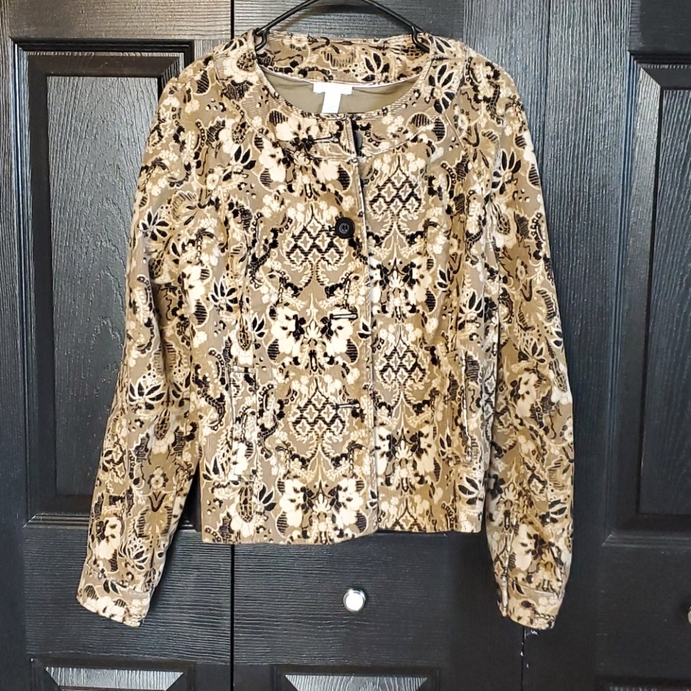 Charter club corduroy black and tan blazer.